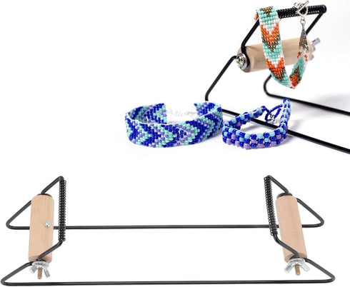Beading Loom, DIY Metal Bead Loom Kit Fun Beginner Loom Beading Supplies Loom Bracelet Tool for Bracelets Necklaces Belts Jewelry Making...