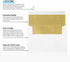LUXPaper A2 Foil Lined Invitation Envelopes | Peel & Press | 4 3/8" x 5 3/4" | White w/Gold LUX Lining | 70lb. Text | 50 Qty...