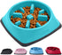 Gorilla Grip Slip Resistant Slow Feeder Dog Bowl,4 Cups,Slows Down Pets Eating,Prevents Overeating,Feed Small&Large Breed Puppy,Puzzle Design,Dogs...