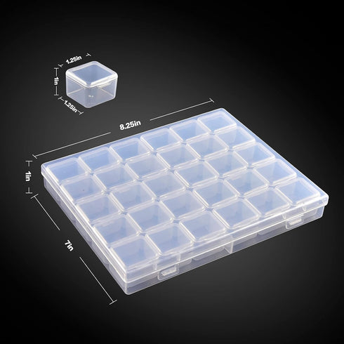 30 Grids Large Diamond Painting Storage, Art Accessories Tools Containers Case Plastic Bead Organizer 5D Embroidery Accessories for DIY Art Craft ...
