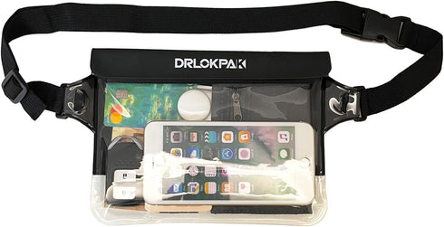 Waterproof Waist Pouch Fanny Pack Waterproof Waist Bag With Secret Compartment Keep Wallet Phone Passport Watch AirPod Valuables Dry And Safe Perf...
