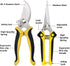 SZHDX Garden Shears Set - 2pcs Mini Precision Garden Pruners (Flower Shears + Bypass Pruners) 8" Garden Shears, and 7.5" SK-5 Stainless Steel Blad...