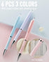 6PCS 0.7mm Mechanical Pencils Set Pastel Mechanical Pencils with 360PCS HB Lead Refills, 3 Erasers, 9 Erasers Refill Aesthetic School Supplies for...