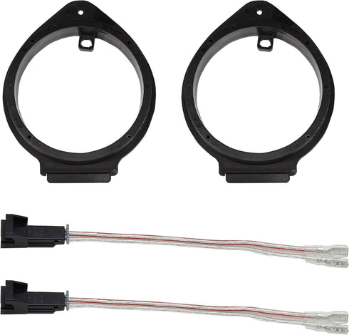 RED WOLF 6.5" Speaker Adapter Spacer Ring w/Speaker Wiring Harness Plug Replacement for GMC Sierra/Chevy Silverado/Buick 1995-2012, Cadillac 1988-...