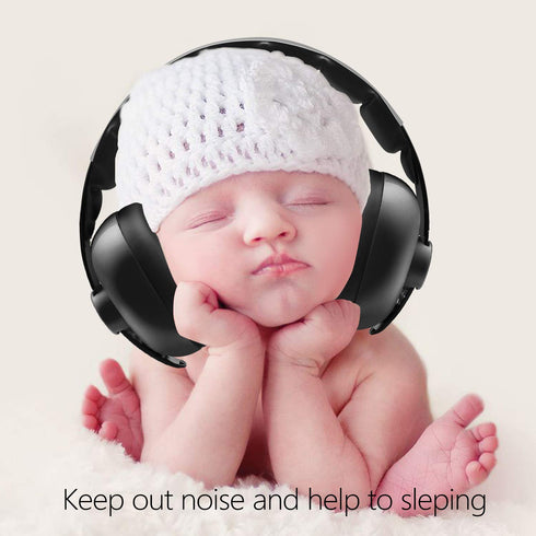 Baby Headphones Noise Cancelling Headphones for Babies for 3 Months to 3 Years (Black)...