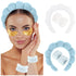 AHONEY 2 Set Spa Headbands for Washing Face and Wristband Set, Skin Care Headband Sponge Facial Skincare Headbands Terry Cloth Puffy Makeup Access...