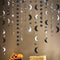 Cheerland Black Silver Moon Decoration Star and Gothic Summerween Decor Garland for Grunge Birthday Halloween New Year Eve Party Twilight Star Ban...