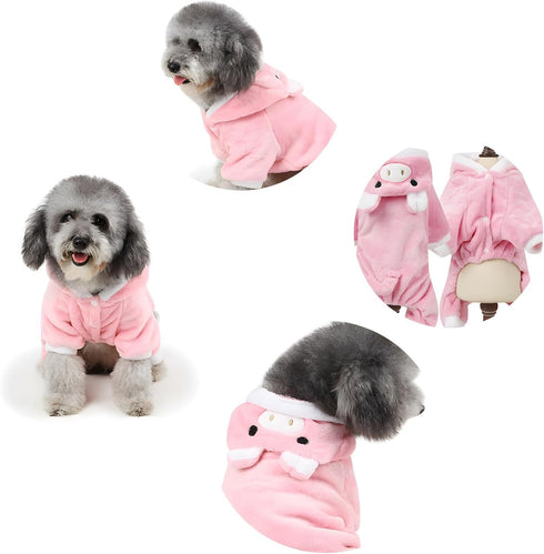 NACOCO Dog 2019 Pig Costume Small and Medium Pet New Year Hoodie Cat Halloween Chriasmtas Party Warm Coat(M)...