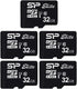 Silicon Power Elite 32GB 5-Pack MicroSD Card with Adapter...