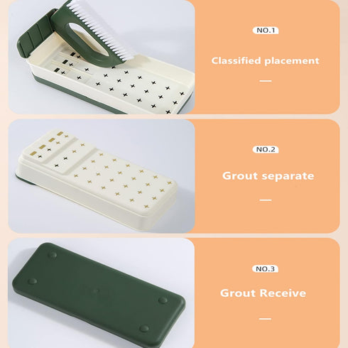 4 PCS Hand-held Groove Gap Cleaning Tools, Window Door Sliding Track Cleaning Brush + Dustpan Cleaning Brushes, Home Kitchen Cleaning Brush Tool...