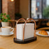 Wood Napkin Holder for Tabletop – Chestnut Wood with Black Copper Wire, Tissue Paper Dispenser for Kitchen or Dining...