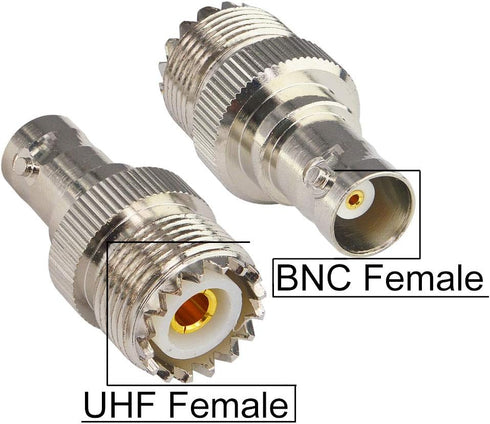 BNC to UHF 4 Type 8 PCS RF Connector Kit Coaxial BNC Male Female to UHF Male Female RF BNC UHF Radios Adapter Kit for Antennas Wireless LAN Device...