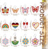BEUNITONE 12 Pairs Butterfly Diamond Painting Earrings Love Heart DIY Earring Making Kit Star Diamond Art Earrings Jewelry Making Kit for Adults W...