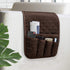 Sofa Armrest Organizer Non-Slip Arm Chair Bedside Caddy Storage Organizer for Recliner Couch with 5 Pockets for Cell Phone TV Remote Control Magaz...