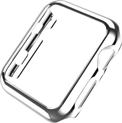 Compatible with Apple Watch Case 44mm 40mm, Super Thin PC Plated Bumper Protector Shiny Cover Lightweight Slim Shell Shockproof Frame Accessories ...