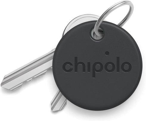 Chipolo ONE Spot (2021) - Key Finder, Bluetooth Tracker for Keys, Bag - Works with The Apple Find My app (only for iOS) (Almost Black)...