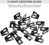 40 Packs Black Matt PVC Floor Vinyl Welding Grooving U V Blade Stainless Steel Blade Slotted Blade Hardware Tool...