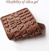 Silicone Letter Number Molds,Reusable Chocolate Molds with Happy Birthday Cake Decorating Symbols(Brown 2pcs)...