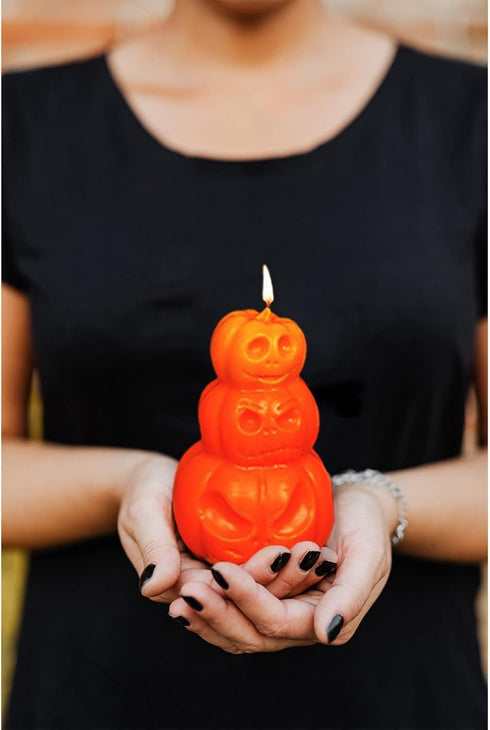 TOPYS Halloween Pumpkin Silicone Molds for Candle Making, 3D Resin Molds for Soap Aromatherapy Wax Resin Art Clay Craft Home Cake Decoration Makin...