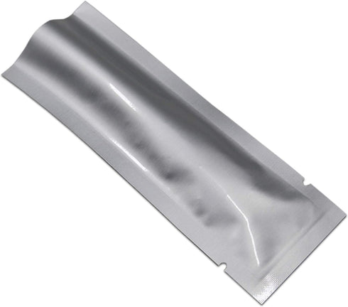 PABCK 100 Pcs 1.38x3.94 inch (Inside Size 0.98x3.54 inch) Coffee Food Storage Heat Sealable 3.34mil Mylar Pure Foil Bag Vacuum Pouch for Sampling ...