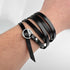 Rantanto Genuine Leather Wrap Bracelets Trendy Western Stackable Cuff Adjustable Boho Layered Bracelet Jewelry For Men Women...