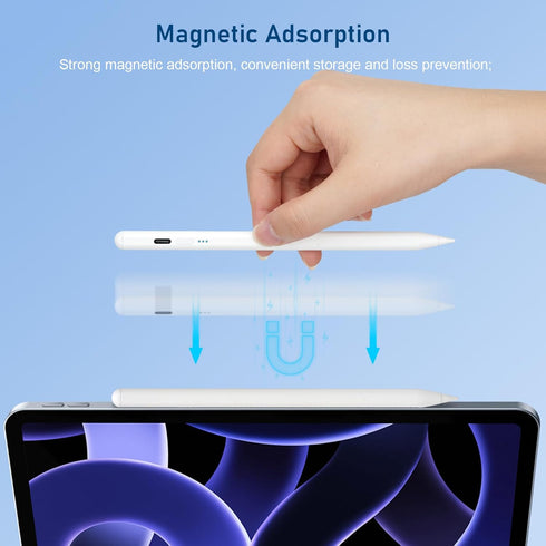 Stylus Pen Compatible with iPad, Palm Rejection,Tilting Detection, Magnetic Adsorption for iPad Pro (11/12.9 Inch), iPad 6/7/8th Gen, iPad Air 3rd...