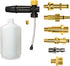 Electric Pressure Washer DIY Foam Cannon with 1/4” Quick Connector & Other 5 Adapters, Power Washer Adjustable Snow Foam Lance 0.6L Bottle, Jet Ca...