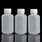 50Pcs 50ml PE Plastic Empty Small Mouth Graduated Lab Chemical Container Reagent Bottle Sample Sealing Liquid Medicine Bottles, Plastic Bottles, S...