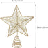 10Inches LED Christmas Tree Topper: Christmas Tree Star Topper Xmas Glitter Gold Hollow Star Treetop Topper Christmas Ornaments for Christmas Tree...