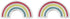 Boma Jewelry Sterling Silver Resin Rainbow Stud Earrings...