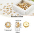 NBEADS 200 Pcs Crystal Pearl Buttons, Flower Claw Cup Rhinestones Gold Flatback Base Shiny Crystals Antique White Flower Faux Pearl Rhinestone Cra...