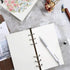 2 Pack A5 Transparent Soft PVC, 6-Ring Binder Cover Snap Button Closure Loose Leaf Folder Notebook Round Ring Clear Binder Cover Protector Snap (P...