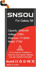 Galaxy S8 Battery, Upgraded SNSOU 4500mAh EB-BG950ABE Li-Polymer Replacement Battery for Samsung Galaxy S8 SM-G950 G950V G950A G950T G950P G950R4 ...