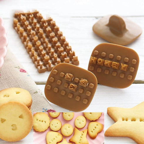 Pack of 100 Alphabet Number Letter Cookie Cutters Set Stamp Press Biscuit Fondant Decorating Baking Tools...
