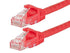 Monoprice Cat6 14ft Red Patch Cable UTP 24AWG 550MHz Pure Bare Copper Snagless RJ45 Flexboot Series Ethernet Cable- Pack of 1...