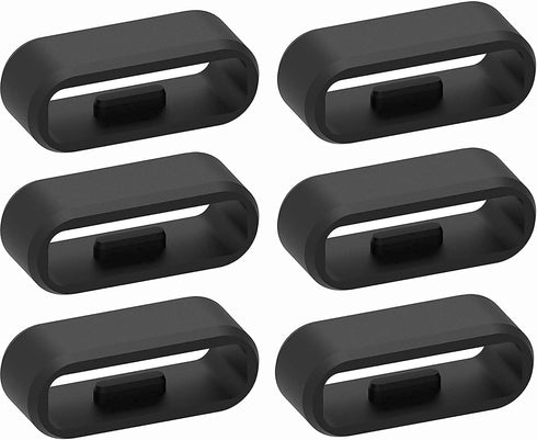 Fastener Rings Compatible for Garmin vivosport/Approach X10,X40/Forerunner 255S,265S,45S/Venu 2S,3S/Vivoactive 4S Bands Black Rubber Replacement S...