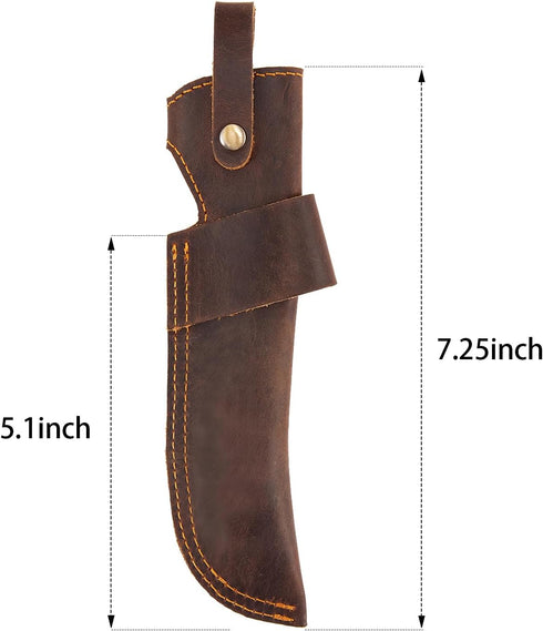 Knife Sheath,Leather Knife Sheath for Belt,Chef Knife Guard,Knife Holster for 5 inch Blade Knife,Knife Holder,Knife Cover Sleeve,EDC Belt Organize...