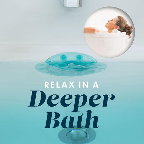 SlipX Solutions Bottomless Bath | Overflow Drain Cover for Tub | Best Gifts for Mom, Spa & Bath Accessories | Drain Block, Water Stopper Plug | Ba...