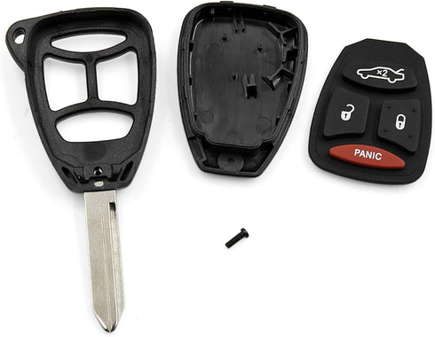 uxcell 4 Buttons Uncut Key Fob Remote Control Case Shell Replacement KOBDT04A for Chrysler for Dodge...