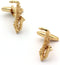 Saxophone Sax Music Pair Gold Cufflinks...