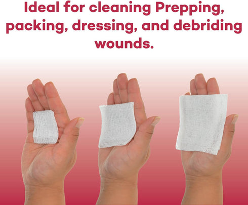 Dealmed 3’’ x 3’’ Sterile Gauze Pads (100 Count) Disposable and Individually Wrapped Medical Gauze Pads, Wound Care Product for First Aid Kit and ...