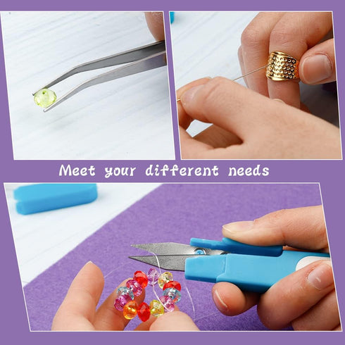 100 Pcs Beading Needles Set,75 Pcs Long Straight Beading Thread Needles 18 Pcs Big Eye Beading Needles with Threader, Needle Bottle, Yarn Scissors...