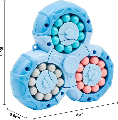 Rotating Magic Bean Cube Spinner,2 in 1 Funny Beads Puzzle Educational Toys,Fidget Hand Sensory Toy,Ideal Party FavorOffice Desk Toys...