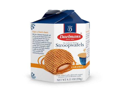 DAELMANS Caramel Stroopwafels - Authentic Soft Toasted Dutch Waffles, Cinnamon, Bourbon Vanilla, Certified Kosher Dairy - 8.11 Ounce (Pack of 1)...