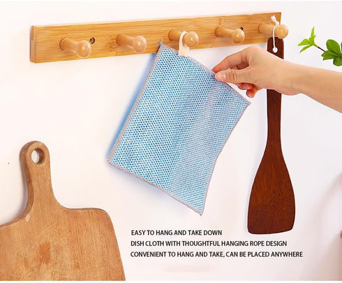 2024 New Multipurpose Silver Wire Cleaning Dish Cloths Thickened Both Wet and Dry Absorb Oil and Water Suitable for Kitchen Cleaning?6pcs?...