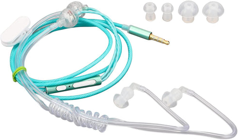 Yunseity Air Tube Headphones, Universal 3.5mm Bilateral Air Tube Earbuds, Anti Radiation Headphones with Noise Cancellation and Premium Sound, for...