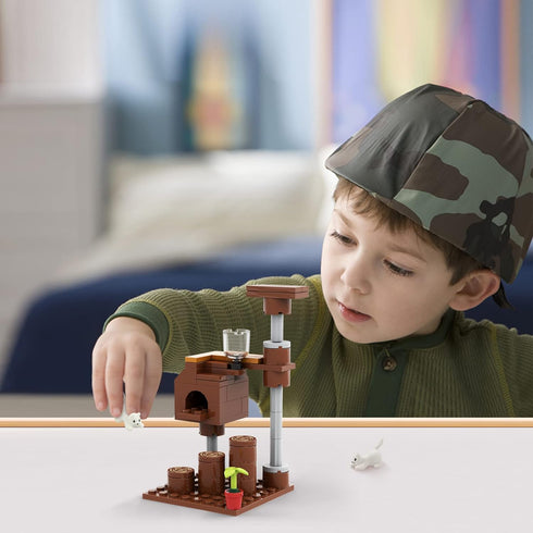 Farm Animals Cat Climber & House Building Set, MOC Toy Set for Kids, Girls and Boys Ages 6+...