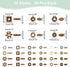 PH PandaHall 1200pcs 6 Styles Spacer Beads, 4 Colors Tibetan Flower Bicone Rondelle Beads Antique Alloy Spacers Beads Square Loose Beads for Brace...