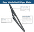 Rear Windshield Wiper Arm Blade Set for Nissan Rogue 2014-2022/Nissan Pathfinder 2013-2019/Nissan Rogue Sport 2017-2019 Back Window Wiper Arm Blad...
