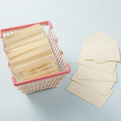 100 Pack Mini Envelopes with Blank Note Cards Small Self-Adhesive Envelopes Small Business Card Envelopes(4 x 2.7 Inches, Cream)...